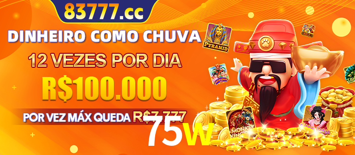 Banner do programa de recompensas Recomende para amigos do 75w, detalhando os bônus por convidar amigos, com prêmios que chegam a R$288.888.