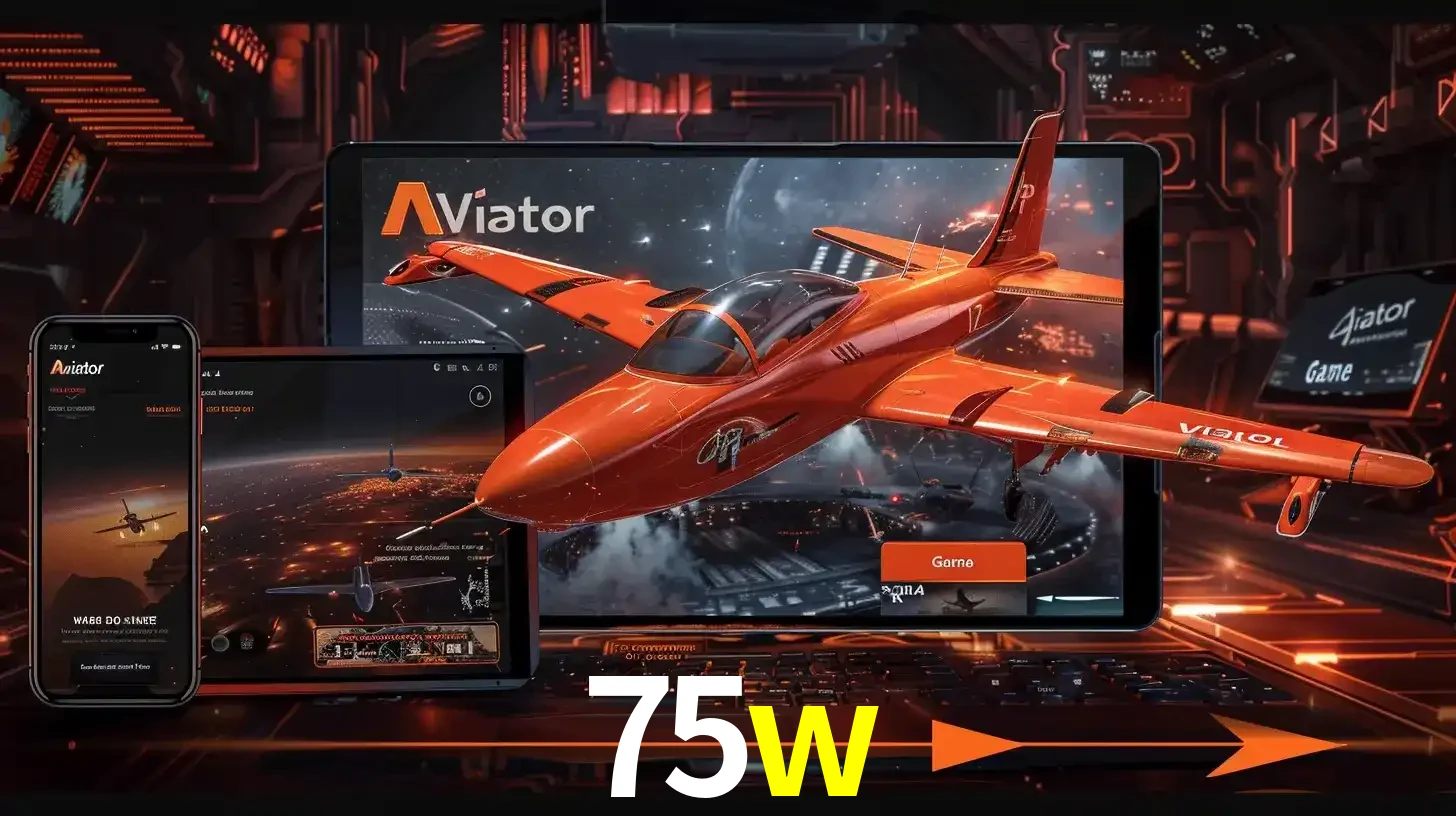 Apresentação tecnológica do jogo Aviator com um avião saindo da tela de um tablet, demonstrando a experiência imersiva em múltiplos dispositivos no 75w.