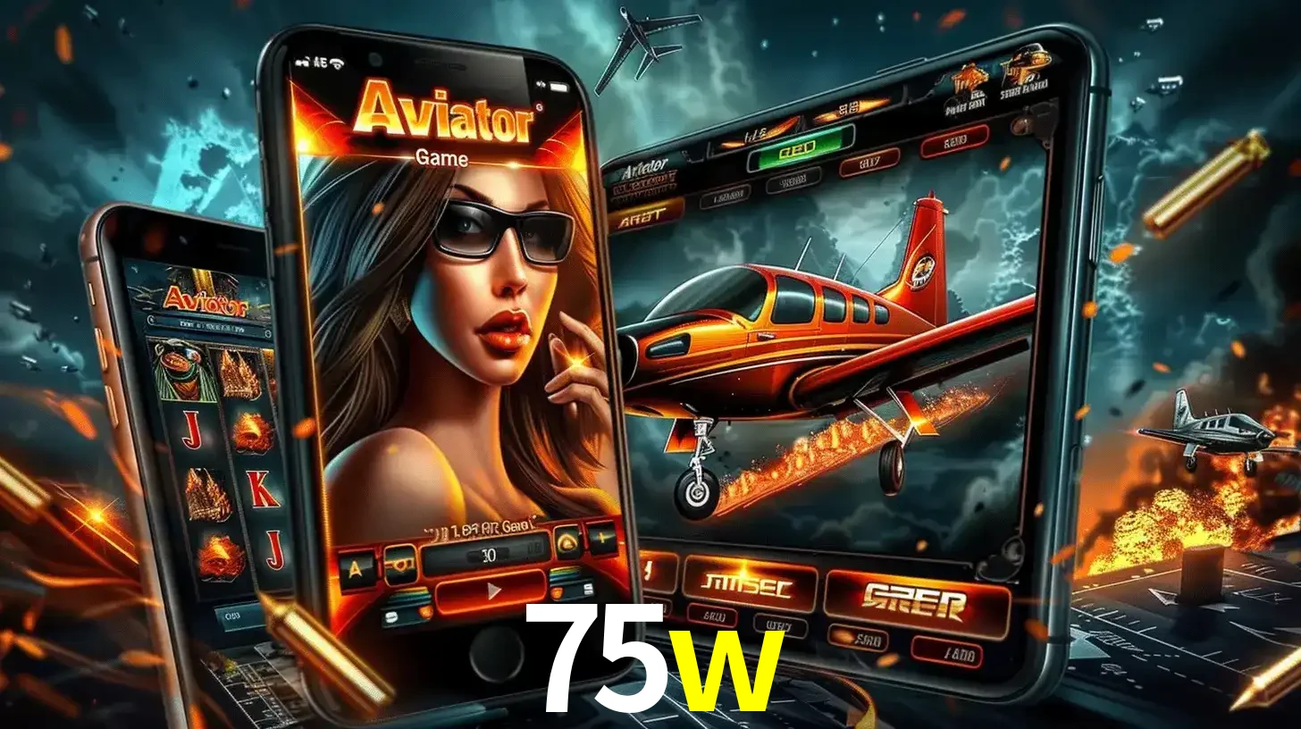 O popular jogo de apostas Aviator exibido em vários celulares e tablets, mostrando a interface emocionante e a ação de voo disponíveis para jogar agora no 75w.