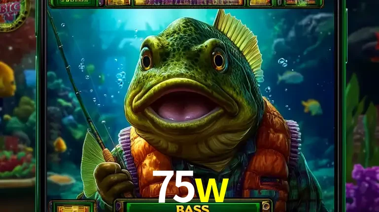 Personagem de peixe pescador do popular jogo de slot com tema de pescaria, uma das emocionantes opções de caça-níqueis para jogar e ganhar no cassino 75w.